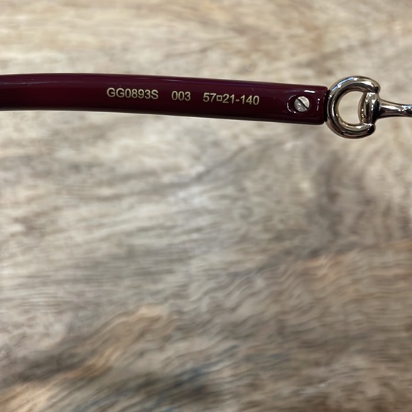 GUCCI OVERSIZED SQUARE HORSEBIT SUNGLASSES DK BRN & GOLD - Picture 8 of 9